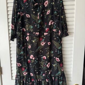 Chic Floral Long Sleeve Dress